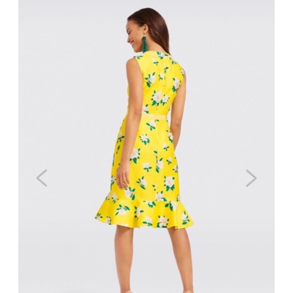 Draper James Magnolia Print Tulip Hem Dress - Picture 3 of 5